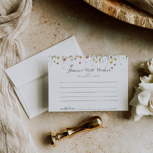 Postale Carte de conseil Mariage colorée Dainty Wild Flowe