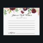 Postale Carte de conseil Mariage de printemps floral de Bo<br><div class="desc">Cette carte de conseil mariage aux fleurs de printemps bordeaux est parfaite pour un mariage simple. Le design peint à la main est composé de feuilles verts, de rose éblouissant, de rousse, de violet, de rouge, de blanc et de roses bourguignons éblouissants, de pivoines soigneusement disposées dans de petits bouquets...</div>