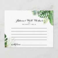 Carte de conseil Mariage Destination Tropical Gree