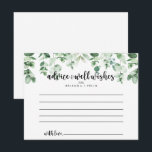 Postale Carte de conseil minimaliste pour Mariage Eucalypt<br><div class="desc">Cette carte de conseil minimaliste pour mariage d'eucalyptus vert est parfaite pour un mariage rustique. Le design est composé d'eucalyptus vert aquarelle peint à la main, d'une beauté naturelle inspirante. Ces cartes sont parfaites pour un mariage, une douche nuptiale, un baby shower, une fête de remise de diplômes et plus...</div>