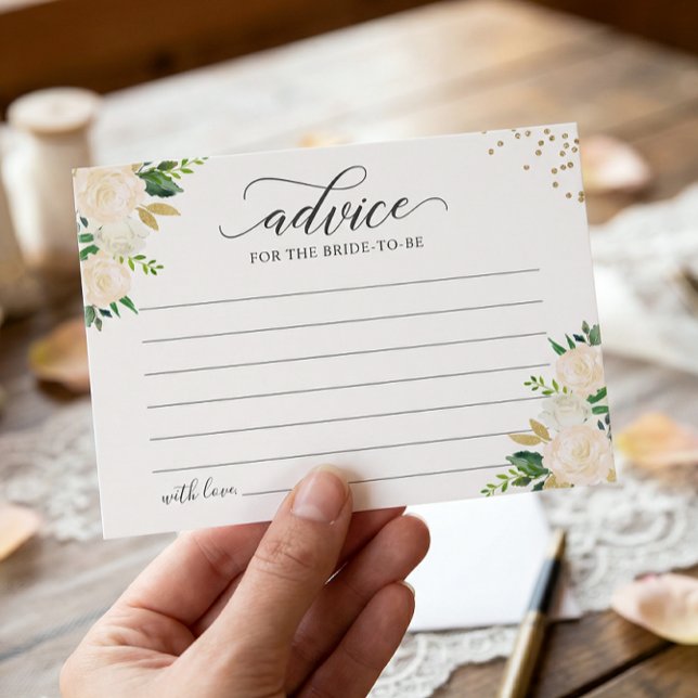 Postale Carte de conseil moderne Green Gold Floral Words (Créateur téléchargé)