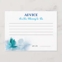 Carte de conseil pour le Baby shower de baleine