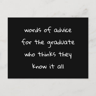 Postale Carte De Conseil Pour Le Parti Gradué Drôle