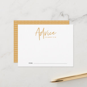 Postale Carte de conseils de Baby Shower écriture Boho