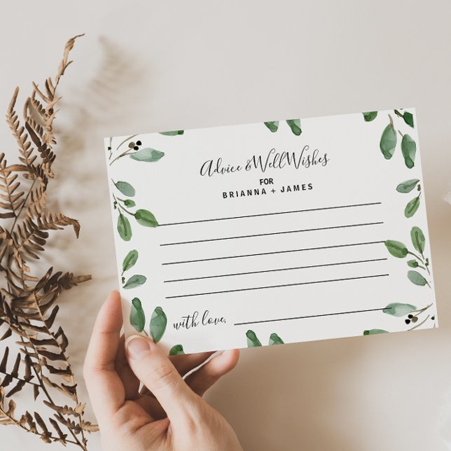 Postale Carte de conseils et de vœux de verdure estivale (Créateur téléchargé)