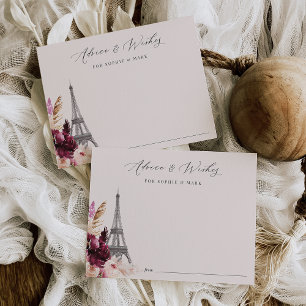 Postale Carte de conseils et vœux pour Baby Shower Paris