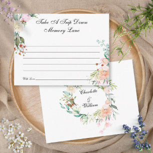 Postale Carte de conseils Fleurs de roses aquarelles Souve