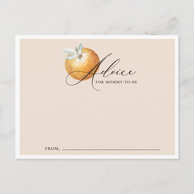 Postale Carte de conseils pour Baby Shower thème Little Cu (Devant)