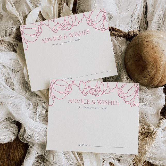 Postale Carte de conseils pour la baby shower de mariage d (Créateur téléchargé)