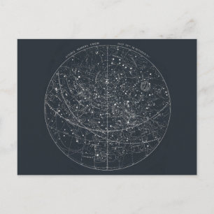 Postale Carte de constellation vintage