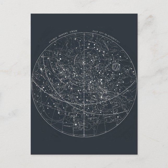 Postale Carte de constellation vintage (Devant)