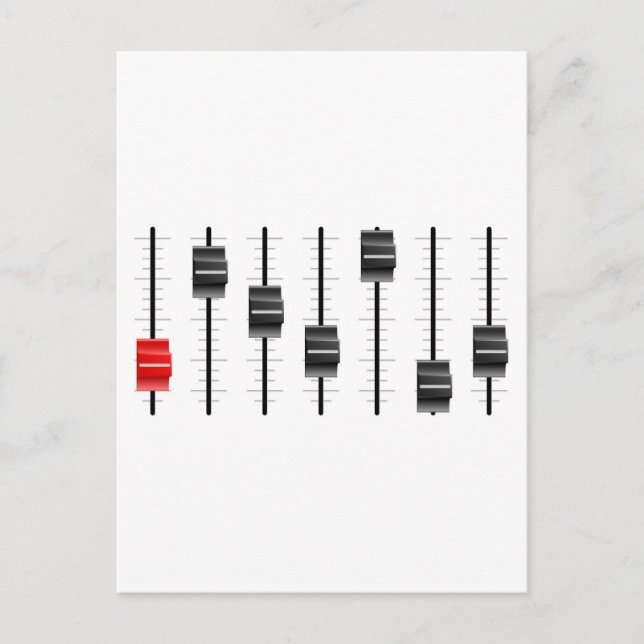 Postale Carte de contrôle audio ou vidéo Diapositives ou f (Devant)