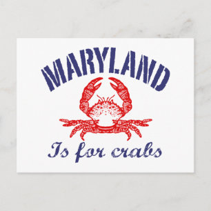 Postale Carte de crabe du Maryland