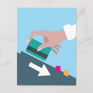 Postale Carte de crédit pivotante