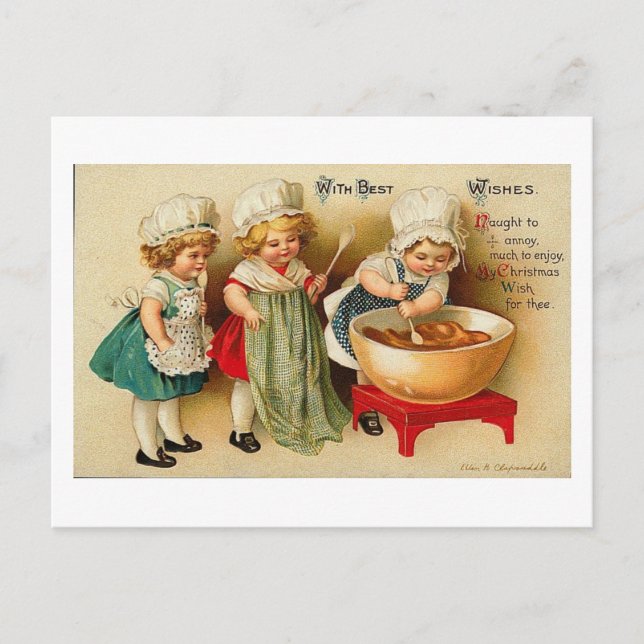 Postale Carte de cuisson pour enfants avec les meilleurs s (Devant)