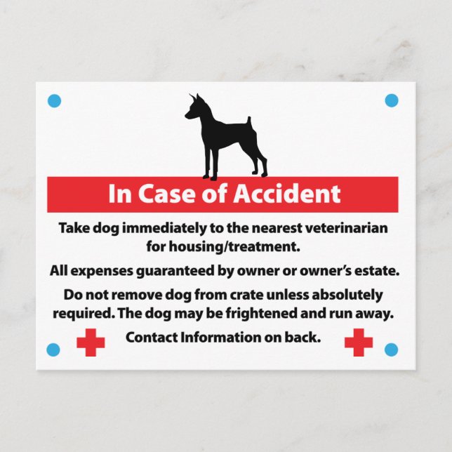 Postale Carte de débit de chien en Coque d'urgence (Devant)