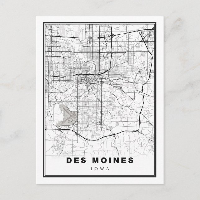 Postale Carte de Des Moines (Devant)