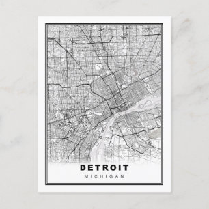 Postale Carte de Détroit