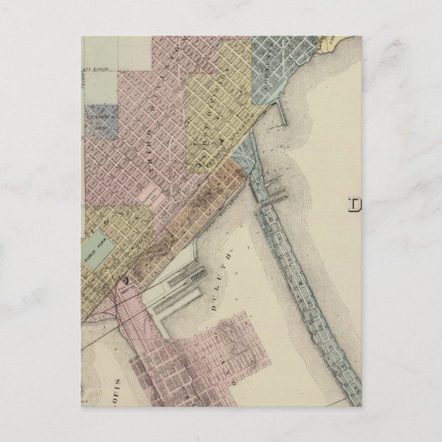 Postale Carte de Duluth, Comté de St. Louis, Minnesota (Devant)