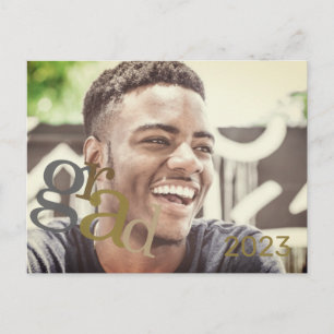 Postale Carte de Faire-part de couleur Brown photo Grad 20