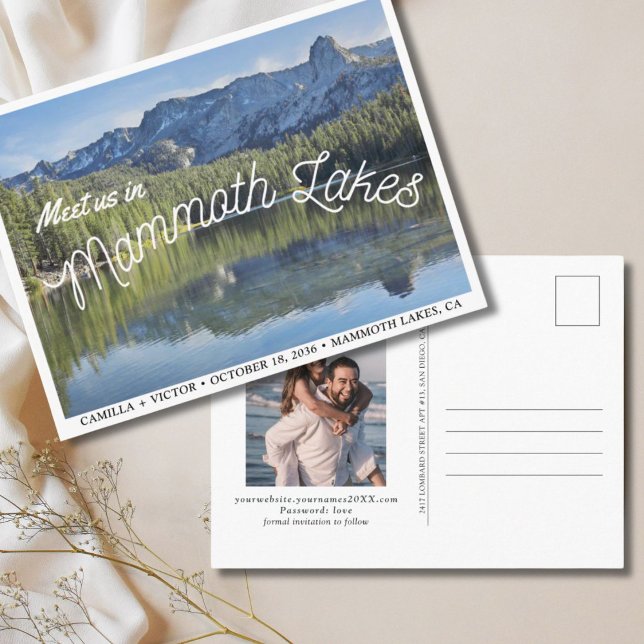 Postale Carte de faire-part de mariage à Mammoth Lakes (Mammoth Lakes Wedding Save the Date Postcard
)