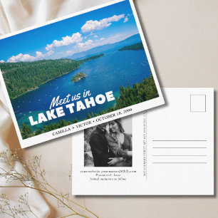 Postale Carte de faire-part de mariage au lac Tahoe