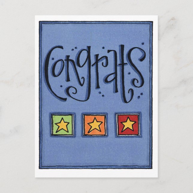 Postale carte de félicitations (Devant)