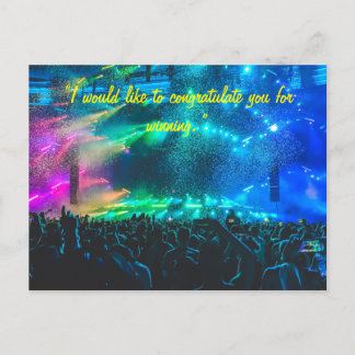 Postale carte de félicitations à l'équipe ou à la personne