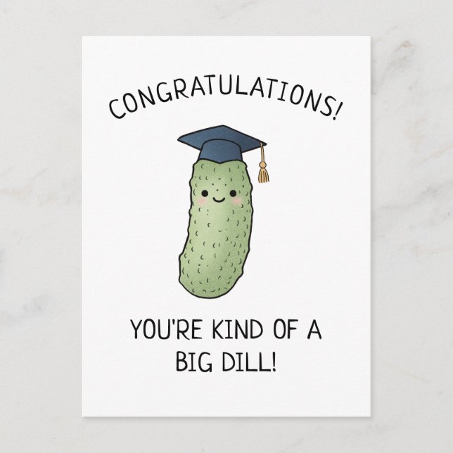 Postale Carte de félicitations drôle de graduation avec Pi (Devant)