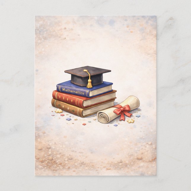 Postale Carte de félicitations pour la remise des diplômes (Devant)