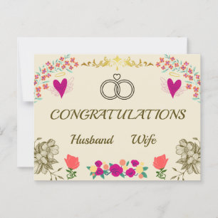 Postale Carte de félicitations pour le Mariage