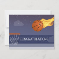 Carte de félicitations pour l'équipe de basket-bal