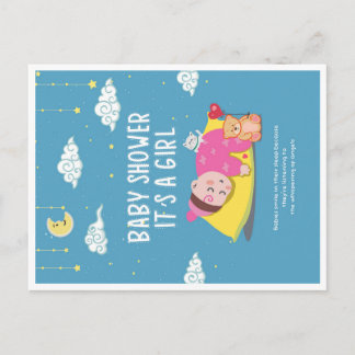 Postale Carte de félicitations pour nouveau-né fille