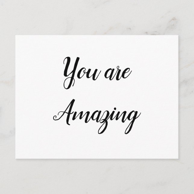 Postale carte de félicitations simple de style minimal tex (Devant)