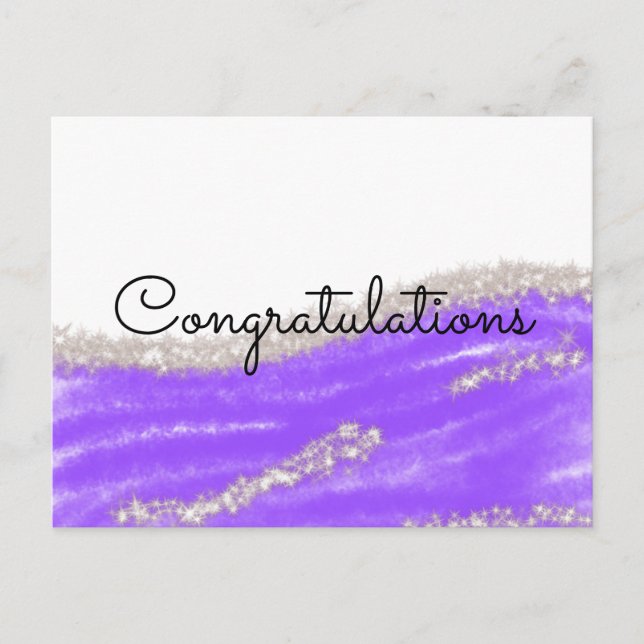 Postale carte de félicitations simple de style minimal tex (Devant)