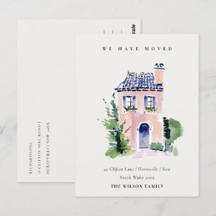 Postale Carte de fenêtre florale de cottage rose Nous avon