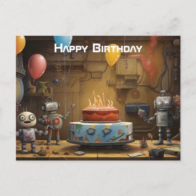 Postale Carte de fête d'anniversaire amusante pour garçon  (Devant)