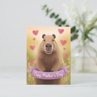 Postale Carte de fête des mères amusante Mum mignonne Capy