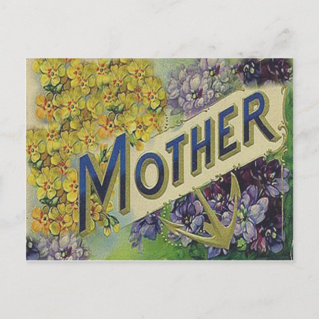Postale Carte de fête des mères victorienne (Devant)
