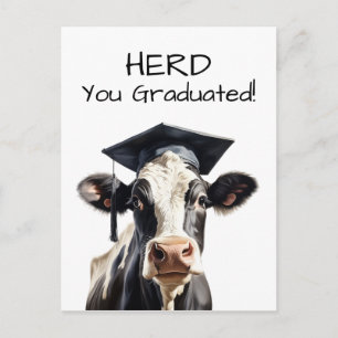 Postale Carte de fin d'études de vache Vous êtes diplômé D