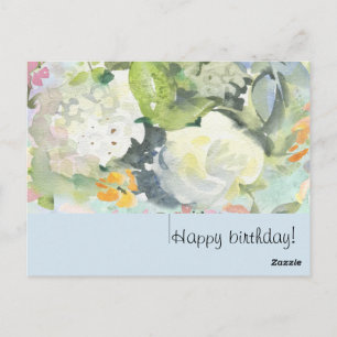 Postale carte de fleurs aquarelle d'été