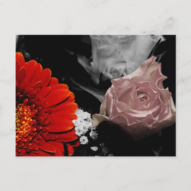 Postale Carte de fleurs neutre (Devant)
