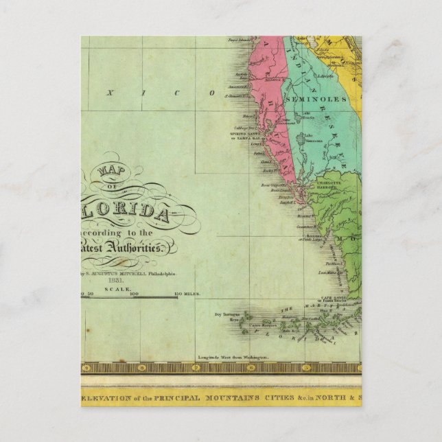 Postale Carte de Floride (Devant)