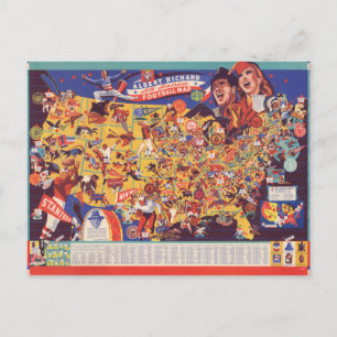 Postale Carte de football Vintage américain