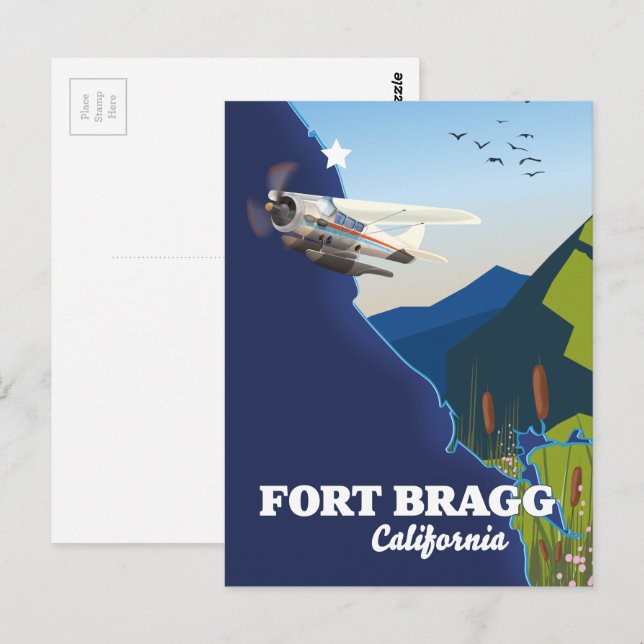 Postale Carte de Fort Bragg Californie (Devant / Derrière)