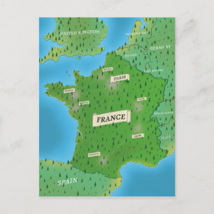 Postale Carte De France