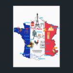 Postale Carte de France Lieux touristiques attractions tou<br><div class="desc">Carte des attractions de France avec les noms des grandes villes,  c'est un excellent cadeau pour les femmes,  les hommes et les enfants Carte de France avec Attractions touristiques pour papa,  Carte des monuments de France est un cadeau pour les hommes,  les femmes,  les garçons et les filles</div>