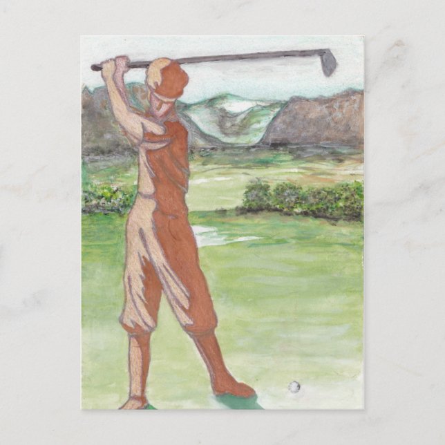 Postale Carte de golf vintage (Devant)