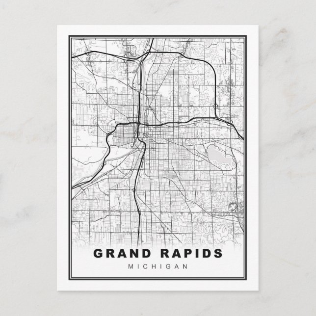 Postale Carte de Grand Rapids (Devant)