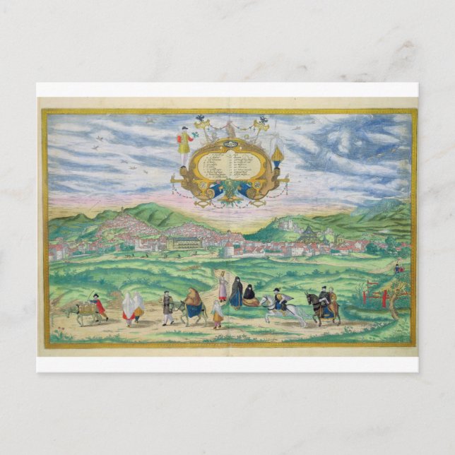 Postale Carte de Grenade, de 'Civitates Orbis Terrarum' pa (Devant)